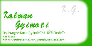 kalman gyimoti business card